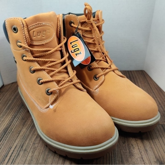 LUGZ Rucker Hi Ankle Boot Women Sz 9 Wheat Tan Lug‎ Sole Casual Walking Lace Up - Picture 9 of 16